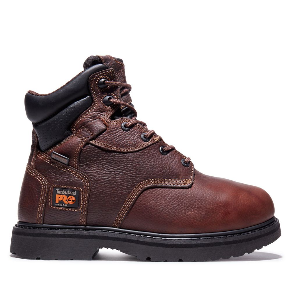 Botas de Trabajo Timberland Hombre Pro® Flexshield Met Guard 6" Steel Toe Burdeos - Chile PMS-673402